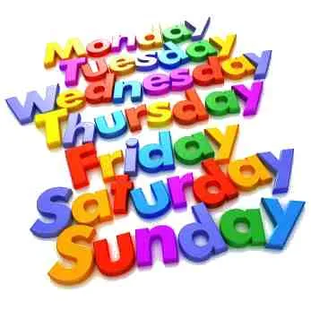 Jours de la semaine, Mois de l'année et Saison en anglais - Vocabulaire